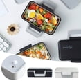 thumbnail image 2 of Matoen Bento Box Adult Plastic Single Layered Lunch Box Large Capacity Microwave Bento Box, White, 2 of 8