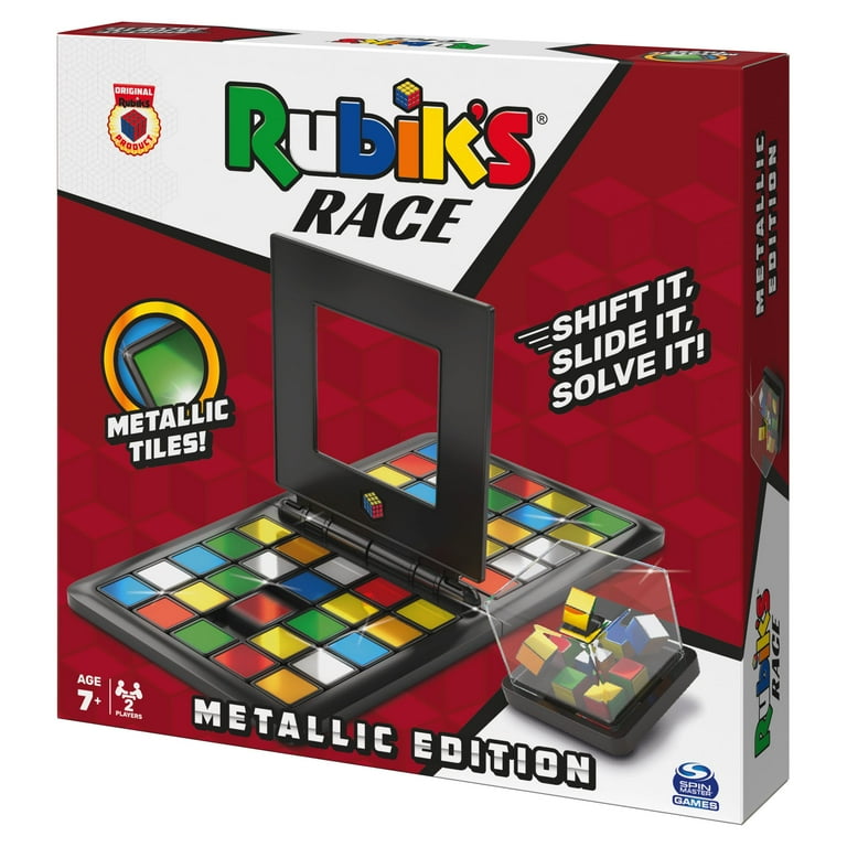 Rubik's Race Toys, Metallic Edition Board Game for Kids Ages 7 and