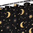 thumbnail image 3 of Black Moon Star Constellation Pattern Shower Curtain 36"x72" ,Bathroom Decorative Shower Curtains Set with 12 Hooks,Modern Waterproof Washable Shower Curtain, 3 of 6