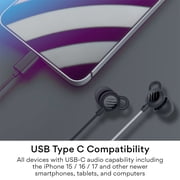 MEE audio SleepTones USB-C Wired Silicone Sleeping Earbuds with Built-In Mic & Volume Controls