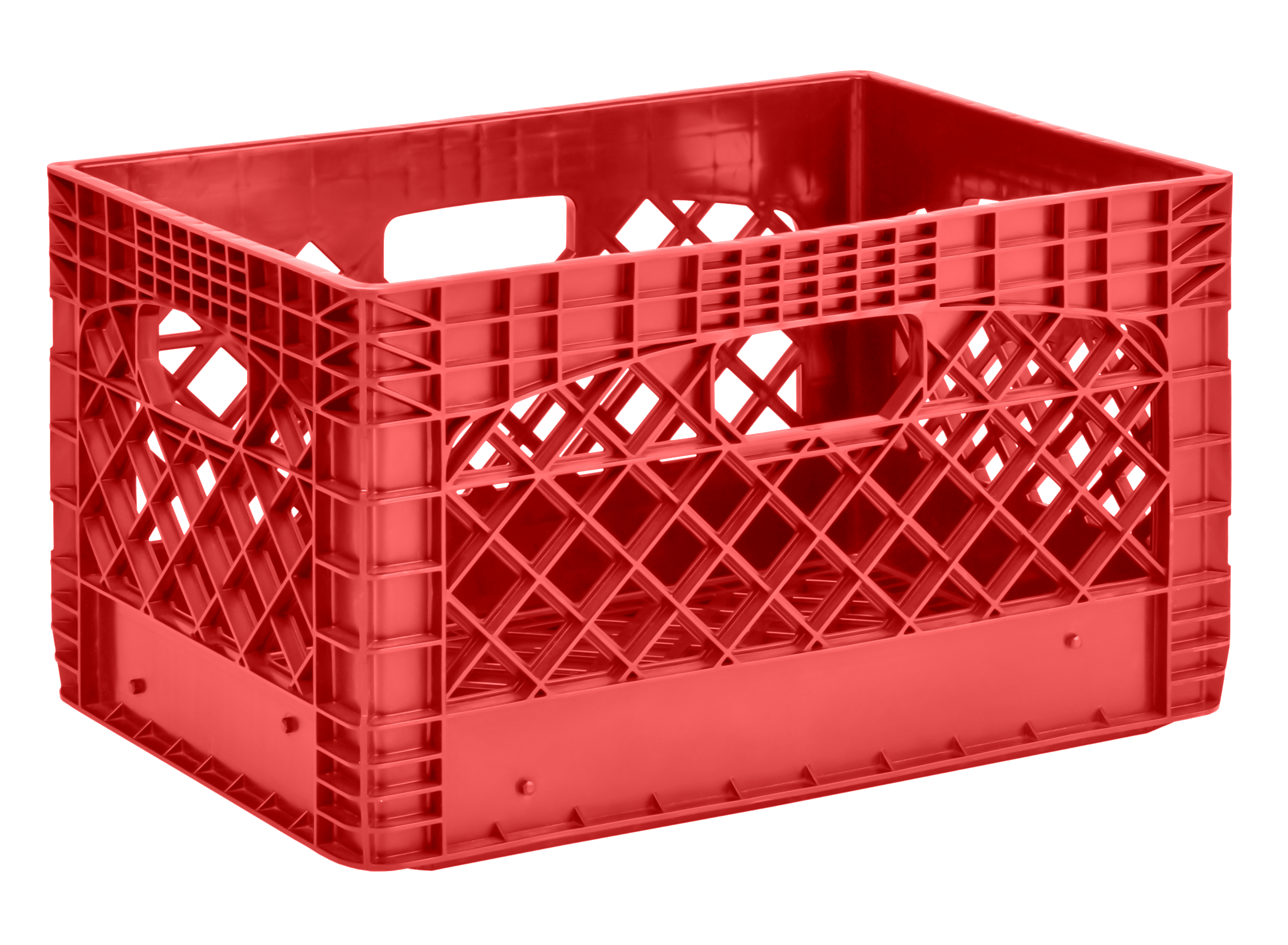 3 Rectangular Milk Crates Storage Bins 19x11 Heavy Duty Commercial Grade Plastic 