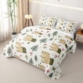 thumbnail image 3 of Erosebridal Pink Flowers Blossom Twin Quilt Set,Cartoon Capybara Rodent Animal Twin Coverlet Set For Kids Girls,2 Pieces, 3 of 7