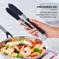 thumbnail image 2 of KitchenAid Stainless Steel 9in Kitchen Cooking and Serving Food Tongs, Black, 2 of 11