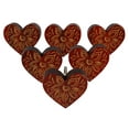 thumbnail image 1 of IBA Indianbeautifulart Boutons Gravés Rouges en Bois pour Armoire Tiroir Tiroir 10 Pcs, 1 of 3