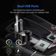 thumbnail image 5 of ER Transmisor FM de radio Bluetooth para coche, adaptador Bluetooth 4.2, modulador FM inalámbrico de audio para coche, kit de llamada manos libres para coche, compatible con 5 V, 3,1 A, carga USB dual/tarjeta USB/SD, reproducción de música (64G) brillar Electrónica, 5 of 5