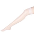 thumbnail image 2 of 1 / Mujeres Mallas de Encaje Top de Malla Medias Altas hasta El Muslo Pantimedias Calcetines - Blanco, 100 cm Sunnimix Medias de malla de mujer, 2 of 8