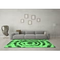 thumbnail image 3 of Ahgly Company Indoor Rectangle Abstract Emerald Green Modern Area Rugs, 2' x 3', 3 of 4