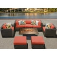 thumbnail image 2 of TK Classics VENICE-08f-TANGERINE Venice 8 Piece Outdoor Wicker Patio Furniture Set 08f, Tangerine, 2 of 2