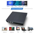 thumbnail image 2 of HFAN External Tray-Type CD/DVD Burner with USB 3.0 & Type-C Dual Interfaces, High-Speed 5Gbps Data Transfer, 24x CD/8x DVD Read/Write, Compatible with Windows, Linux, Mac OS, Plug & Play, Portable, 2 of 6