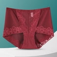 thumbnail image 3 of Fesfesfes Boxer Shorts For Women Solid Color High Waisted Mesh Breathable And Lace Hollow Underwear Panties, 3 of 4
