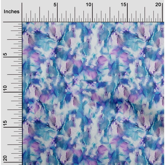 oneOone Organic Cotton Poplin Twill Fabric Texture Watercolor Print Fabric By Yard 42 Inch Wide