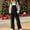 Black, variant on Women's Corduroy Overalls Wide Leg Bib Jumpsuit Adjustable Straps with Pockets Loose Fit Casual Long Pants for Fall Winter Daily Wear Comfortable Vintage Style