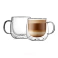 thumbnail image 1 of Tazas de café de vidrio CNGLASS 480 ml de doble pared, 2 piezas, 1 of 9