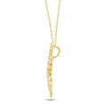 thumbnail image 3 of AFFY Natural Diamond Accent Snowflake Pendant Necklace In 14K Yellow Gold Over Sterling Silver, 3 of 7