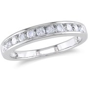 1/2 Carat T.W. Channel-Set Diamond Semi-Eternity Ring in 10kt White Gold