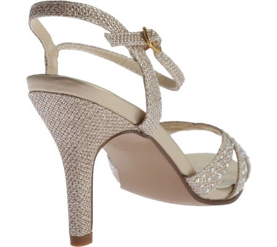 Touch Ups Women's Dulce Strappy Sandal - 2 5/8 Inch Heel, Sparkle Accents, Special Occasion - View #6
