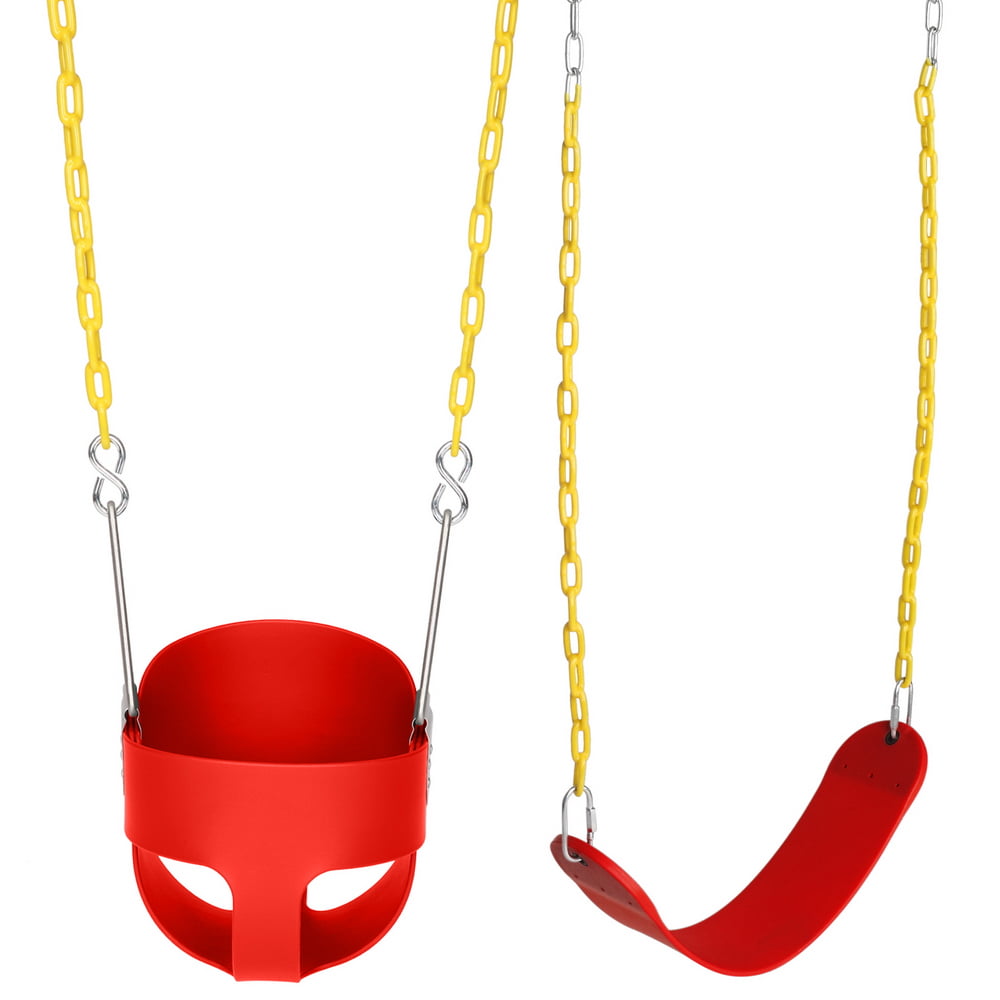 2Pack Heavy Duty Swing Seat Set Accessories Kids Outdoor With Chains Replacement 