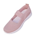 thumbnail image 2 of Miluxas Women's Knit Slip-On Mary Jane Shoes - Breathable Mesh Sneakers, Lightweight Comfort Footwear for Daily & Walking Pink 6.5(38), 2 of 9