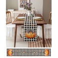 thumbnail image 6 of Table Runners 36 Inches Long Dress Scarves, Fall Orange Pumpkin Farmhouse Kitchen/Dining Table Runner, Short Coffee Tablerunners, Thanksgiving Retro Plaid Bow Farmhouse 13x36 Inch, 6 of 7
