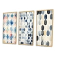 thumbnail image 3 of Designart "Circular Retro Watercolor Indigo Secrets V" Modern Geometric Framed Wall Art Set Of 3 - Blue Abstract Frame Canvas Set For Living Room Decor, 3 of 6