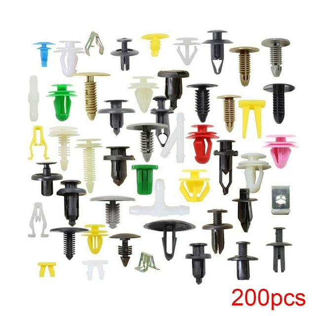 Langgg 200Pcs Random Mixing Universal Car Fender Plastic Clips Bumper Interior Decoration Auto Plastic Fastener
