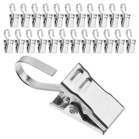 Masteelf 25pcs Metal Clips For Hanging Curtains Stainless Steel Curtain Clip Hooks Clip Hanger Tapestry Hanging Clips Shower Curtain Clip