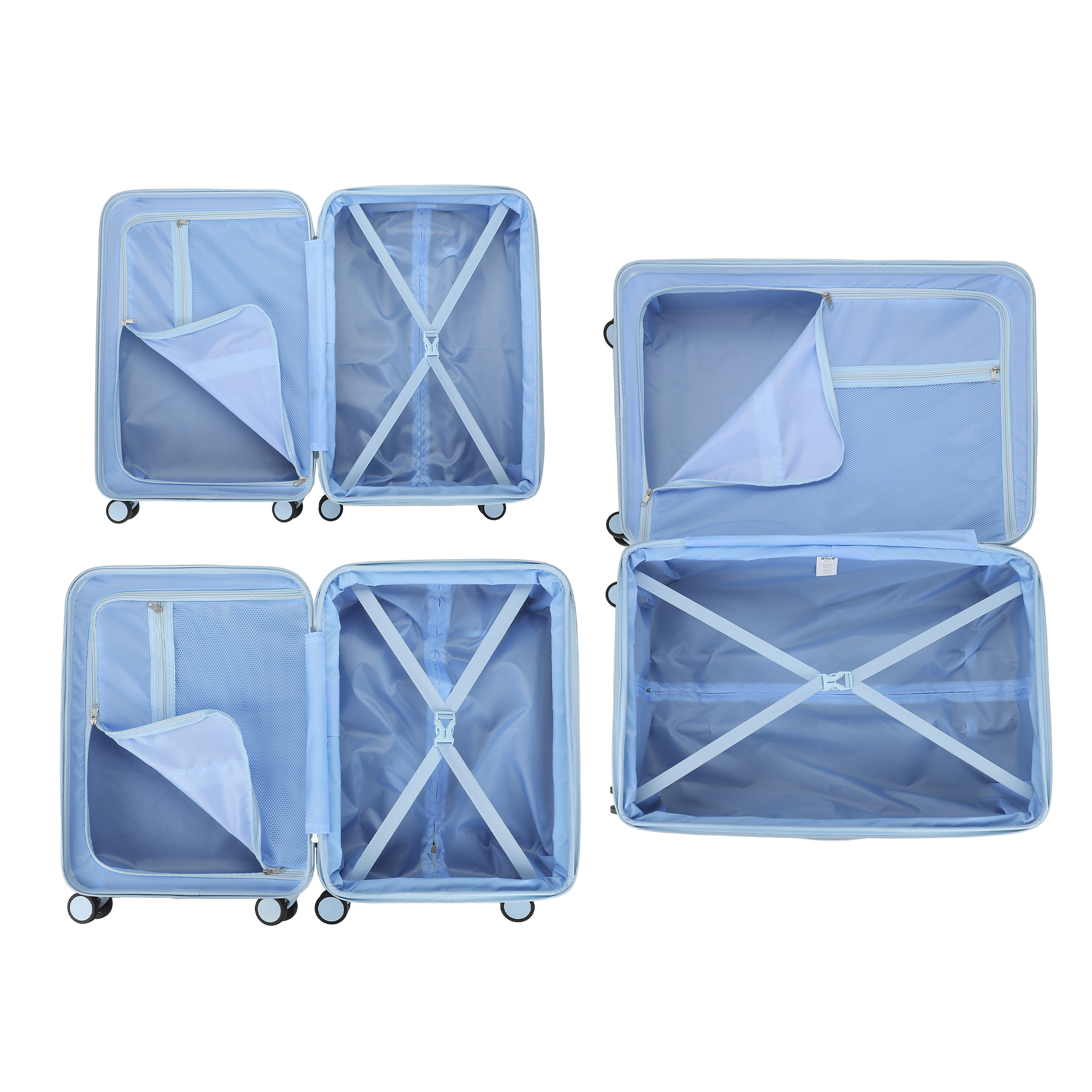 Disney Lilo & Stitch 3-Piece Hard Shell Luggage Set for Adults | 20" 24" 28" Rolling Suitcases with Spinner Wheels Telescopic Handle & Durable ABS Design Official Disney Travel Set from Bioworld