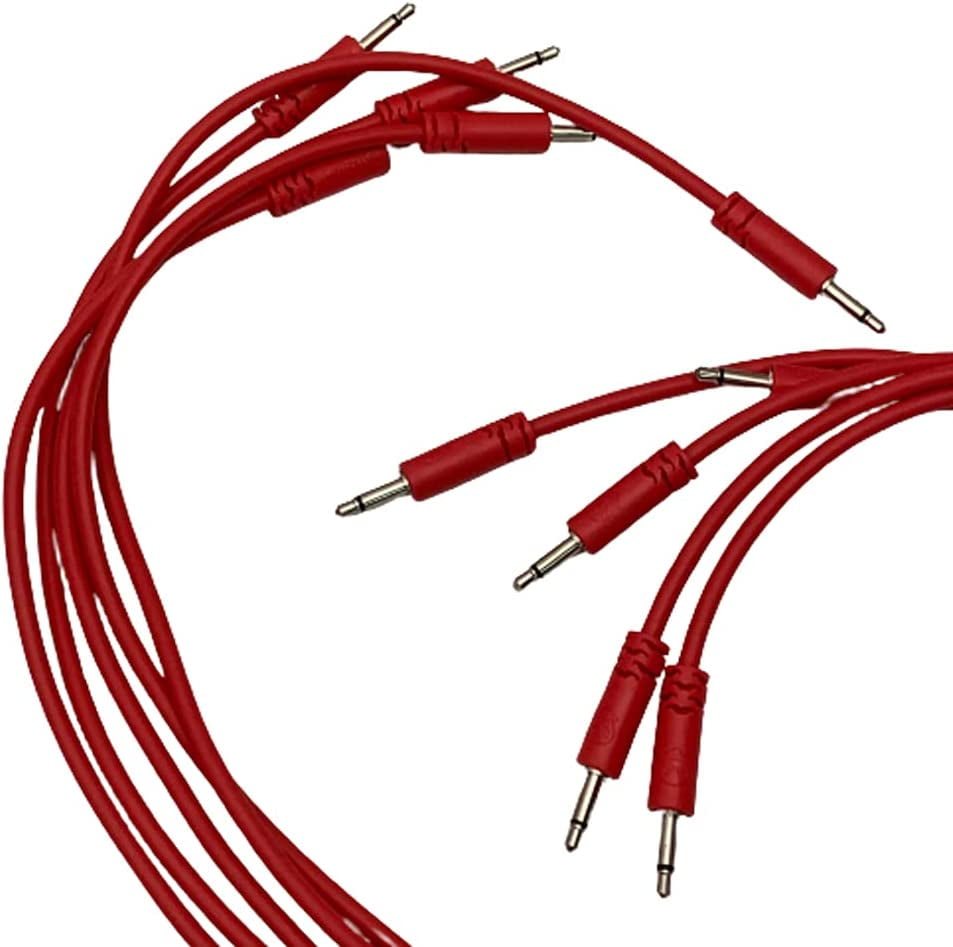 Package of 5 Purple Cables Luigis Modular Supply Spaghetti Eurorack Patch Cables 12 30 cm 