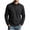 Black, variant on Men Waffle Knit Long Sleeve Shirt Classic Lapel Collar Three Button Placket Rib Cuff Hem Breathable Golf Business Casual Tops Black S