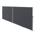 thumbnail image 1 of Auvent Latéral Rétractable pour Patio - Écran d'Intimité Gris Anthracite 79"x236 Pouces / Résistant aux UV, Ombrage Extérieur Imperméable pour Balcon et Terrasse, 1 of 7