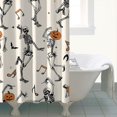 thumbnail image 4 of Halloween Dancing Skeletons Shower Curtain 72"x84" ,Bathroom Decorative Shower Curtains Set with 12 Hooks,Modern Waterproof Washable Shower Curtain, 4 of 6