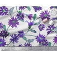 thumbnail image 3 of Soimoi Rayon Fabric Leaves & Aster Flower Print Sewing Fabric Yard 42 Inch Wide, 3 of 3