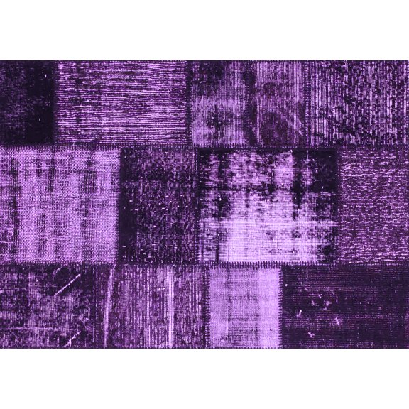Ahgly Company Indoor Rectangle Persian Purple Bohemian Area Rugs, 5' x 7'
