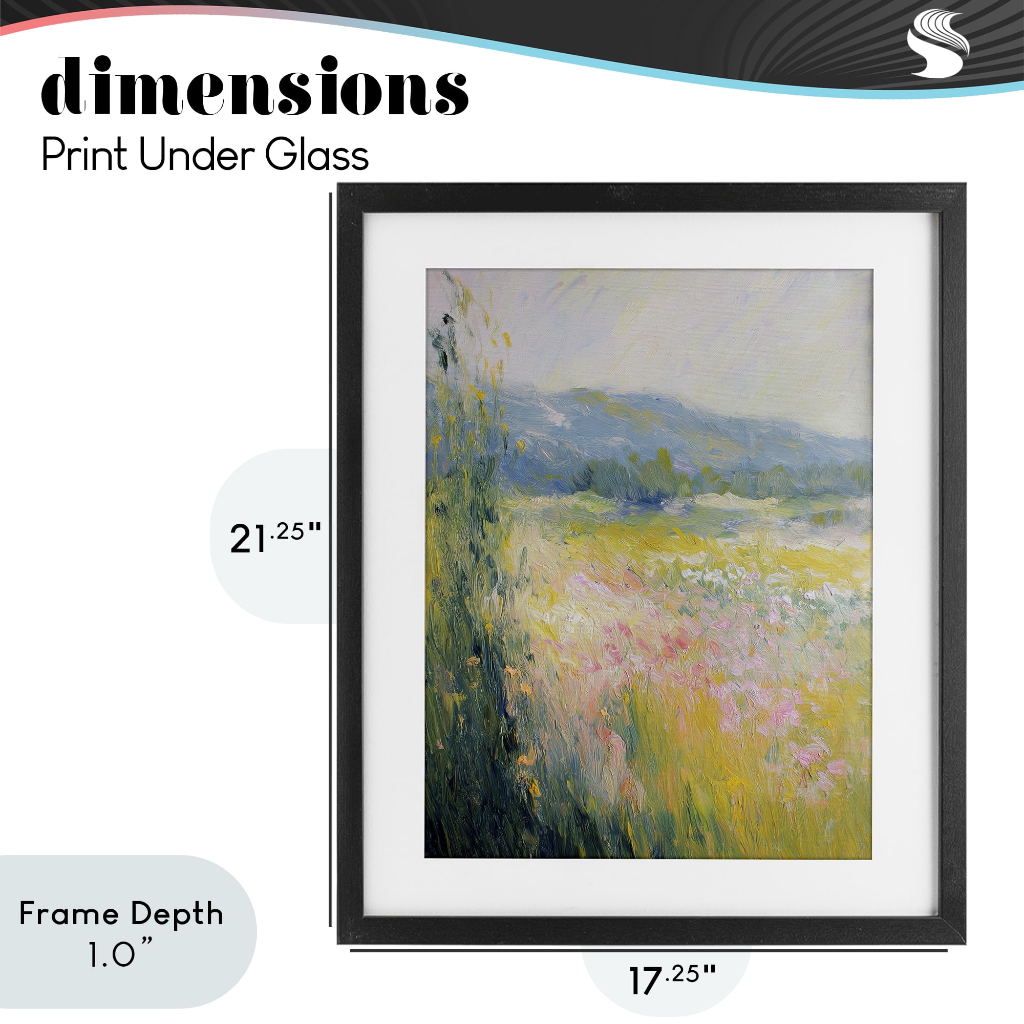 Stupell Industries Breeze Through The Blooms Black Framed Print Under Glass, design by Svetlana Aleynikova
