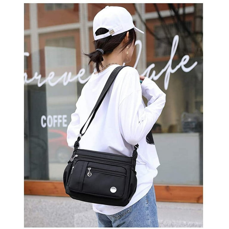 Women s Fashionable Nylon Handbag Light Weight Crossbody with Adjustable Strap Small Large Sizes Walmart