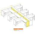 thumbnail image 5 of System Furniture 39H 6pack Cluster Powered Cubicles, 5 of 5