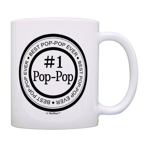 ThisWear Proud Pop-Pop Gifts Best Ever #1 Pop-Pop Fathers Day Mug Thank You Gifts Coffee Mug