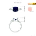 thumbnail image 6 of ANGARA Natural 1.6 Ct Vintage Style Cushion Sapphire Solitaire Ring in 14K White Gold for Women (Size-7mm) | September Birthstone, Anniversary, Jewelry Gift for Women | Natural Blue Sapphire Ring, 6 of 10