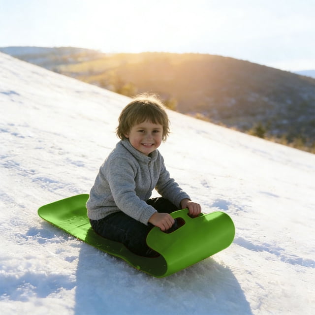 Roll Up Plastic Snow Sled Lightweight Sled For And Adults Outdoor Use
