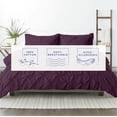thumbnail image 3 of Kotton Culture 600TC Pinch Pleated Duvet Cover, 100% Egyptian Cotton (Plum, Queen/Full, 5 Piece), 3 of 8