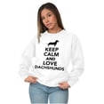 thumbnail image 4 of Keep Calm Love Dachshunds Dog Joke Sweatshirt for Men or Women Brisco Brands M, 4 of 5