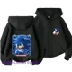 thumbnail image 2 of Sudadera con capucha y cremallera para niños de Anime Sonic Lightning con estampado de dibujos animados, sudadera de manga larga para otoño/invierno, chaqueta informal para niños de 2 a 12 años y niña, 2 of 4