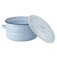 thumbnail image 2 of Novomoskovsjka Posuda Granite Light Blue Enamel Pot with Lid 16.9 Qt (16 L) Enameled Steel Stockpot Cooking Pot Induction Pot Enamelware Kitchen Pot Enamel Stock Pot Soup Pot, 2 of 9
