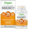 Orgain Immune Support Supplement with Vitamin C, D, Zinc, 14 Plant Based Immunity Ingredients + Elderberry, Acerola Cherry, and Organic Mushroom Blend - 1 Month Supply (90 Capsules)