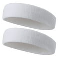thumbnail image 2 of White Headband for Women Absorption and Sweat Wicking Sports Cotton Thick Pile Cloth Wweat Proof Belt, 2 of 3