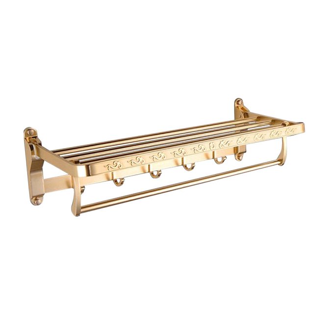 Toallero de baño Plegable Estante De La Toalla Rack Holder Bar Shelf Rail Storage Fanmusic Toallero de baño