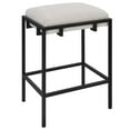 thumbnail image 2 of Uttermost Paradox 27" Contemporary Iron and Fabric Counter Stool in Black/White, 2 of 6