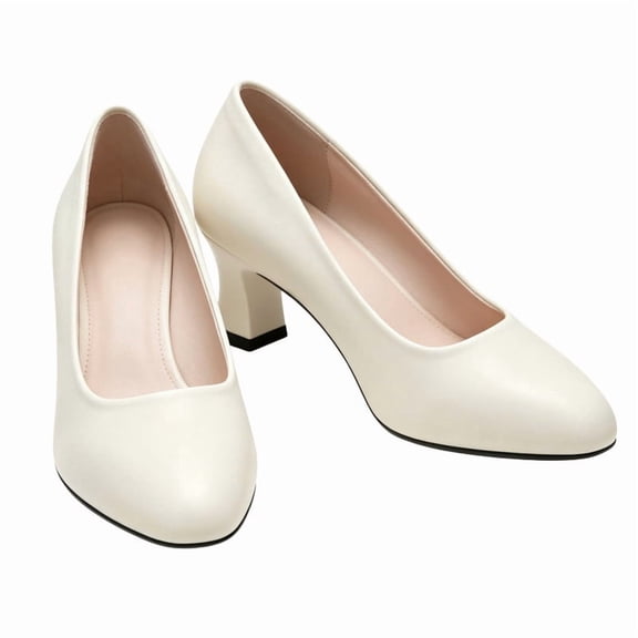 CHICVOMEY Comfortable kitten Heel for Women Round Toe Low heel Pumps Perfect for Casual & formal Occation