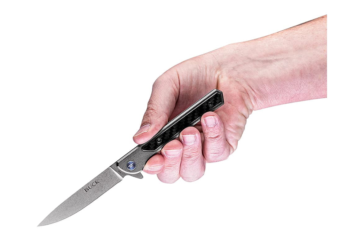 Buck Knives 264 Cavalier Folding EDC Knife, 3-3/5” Pocket Knife Blade, Gray, 2.82 oz