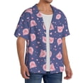 thumbnail image 4 of Honeii 's Cute Pig for men's short-sleeved button-up collared shirt featuring a pocket, perfect for beach vacations, and travel adventures., 4 of 5